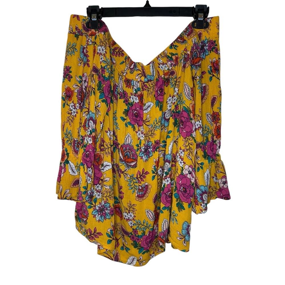 a.n.a. Floral Off Shoulder Peasant Blouse